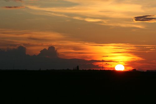 coucher de soleil en Beauce