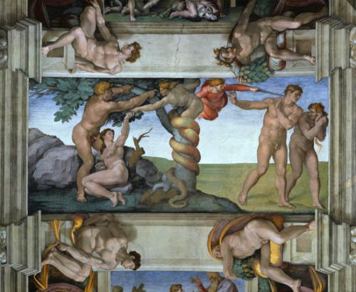 Expulsion du paradis de Michelangelo