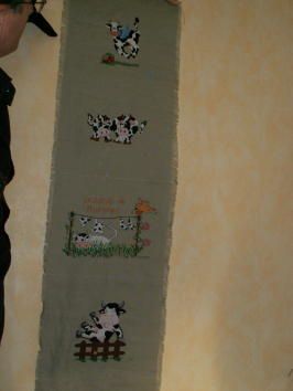 Retour de ma toile sur les VACHES !!!!!!