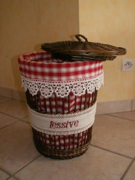 Mon panier pour mes bidons de lessive....