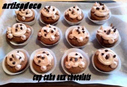 cupcake au chocolat avec pepites