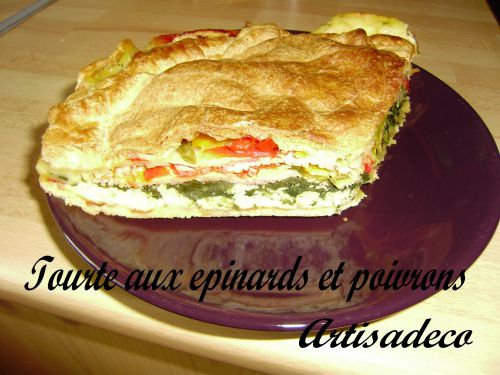 tourte aux epinards et poivrons