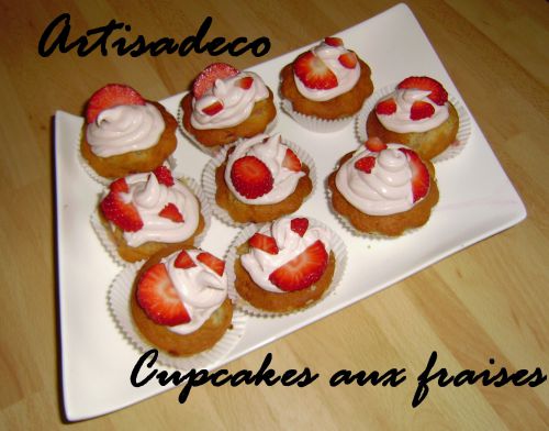 Cupcakes aux fraises