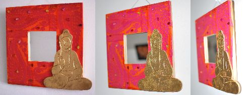 miroir indien 20 x 20 cm => 20 euros (disponible)