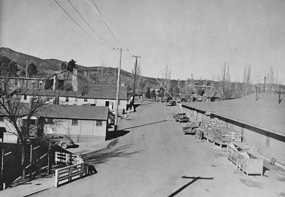 The town of Los Alamos New Mexico with Fuller Lodge and the Big House dormitories is seen in an undated photograph. Department of EnergyHandout via REUTERS..jpg