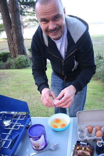 Petit dej face au lac