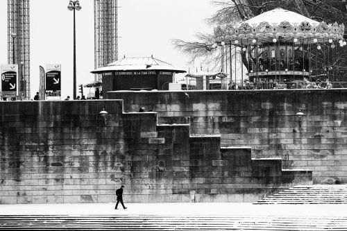 Paris under the snow