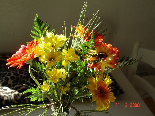 Léo, un bouquet de fleurs pour toi de la part de notre ami Georges...