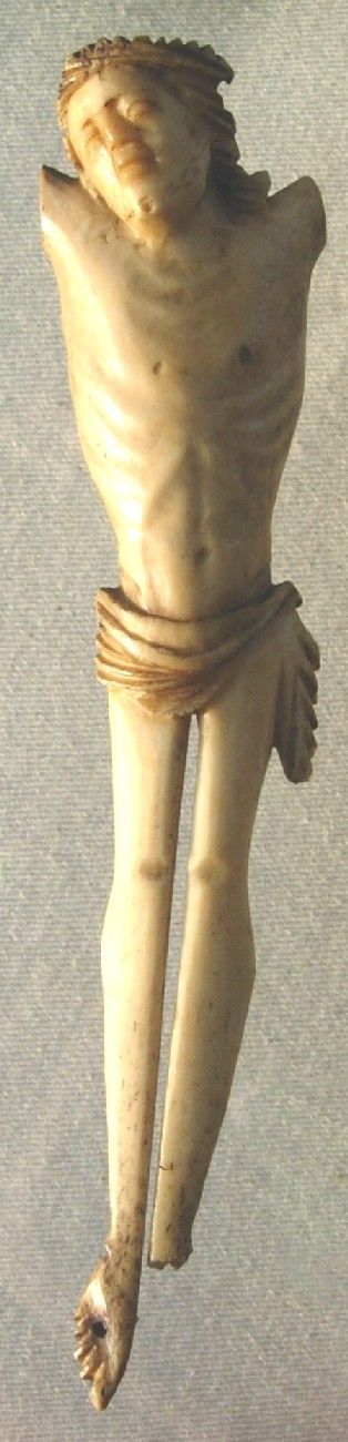 Christ de crucifix XVIIIe siècle en os