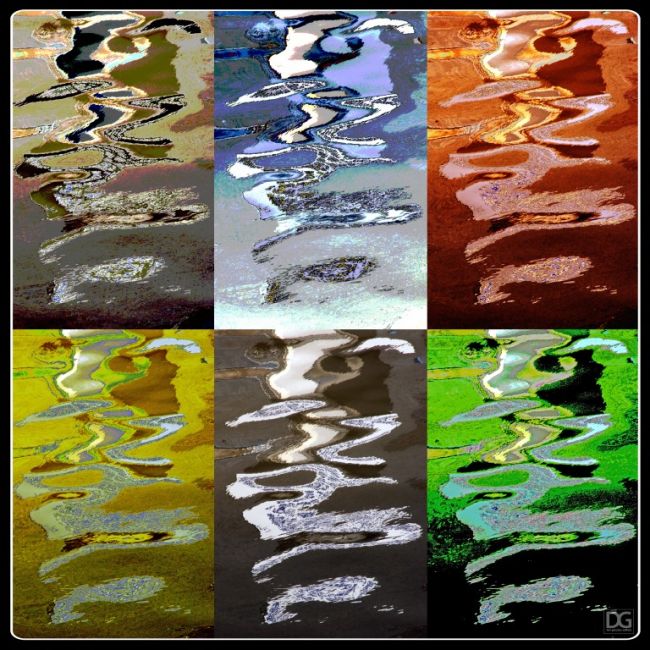Variation sur le reflet 156, 70x70 à 100x100 sur Alu-Dibon ou toile vernie, tirage limité 10ex.