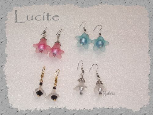 Boucle d'oreilles Lucite