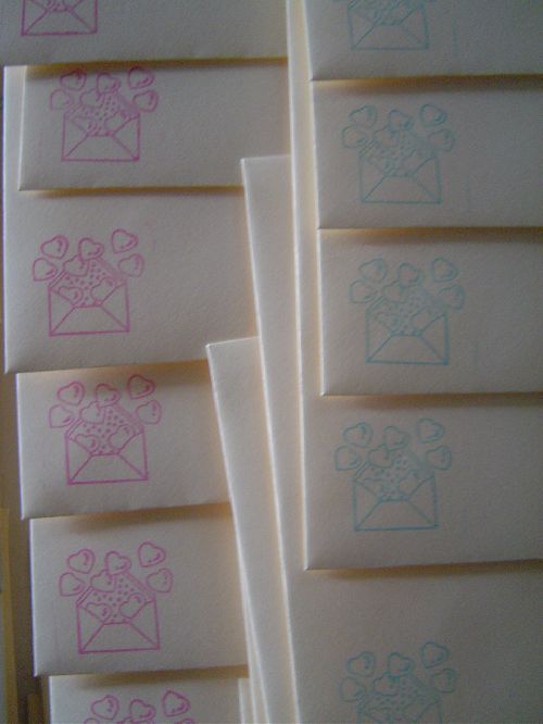 Exemple d'enveloppes décorées 0,25