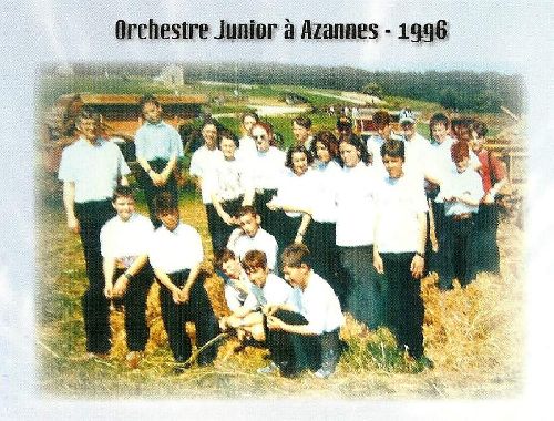 Détente de l'Orchestre Junior à Azannes en 1996