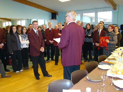 Discours du Président aux futurs médaillés.