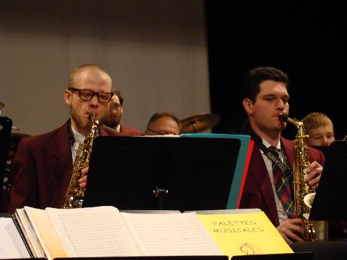 Cédric et Fabrice au saxophone.