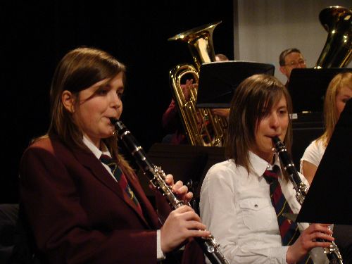 Marie, Marie-Christine et Mathilde à la clarinette.