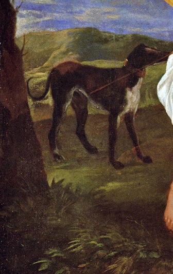 Poussin Endymion dét le chien derrière Séléné   BD.jpg