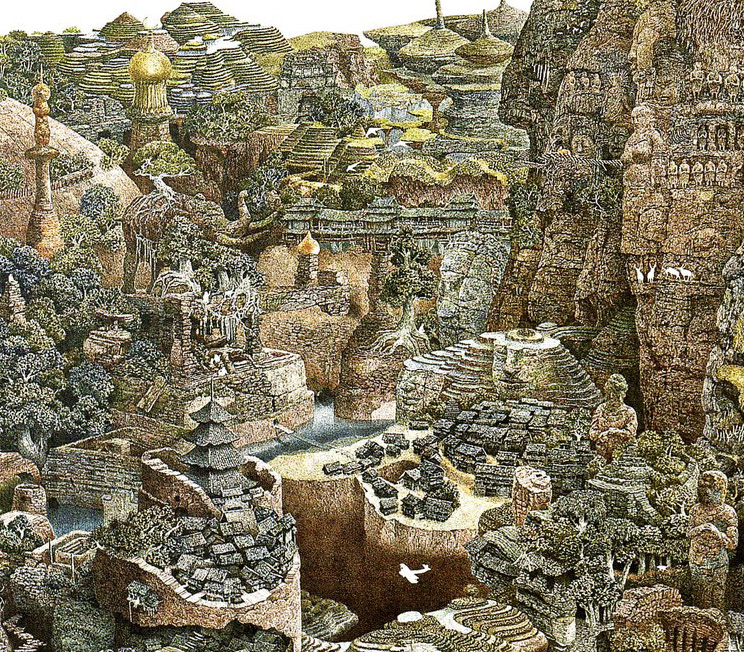 Manabu Ikeda_fragment de civilisations antiques dessin_Cosmos.jpg