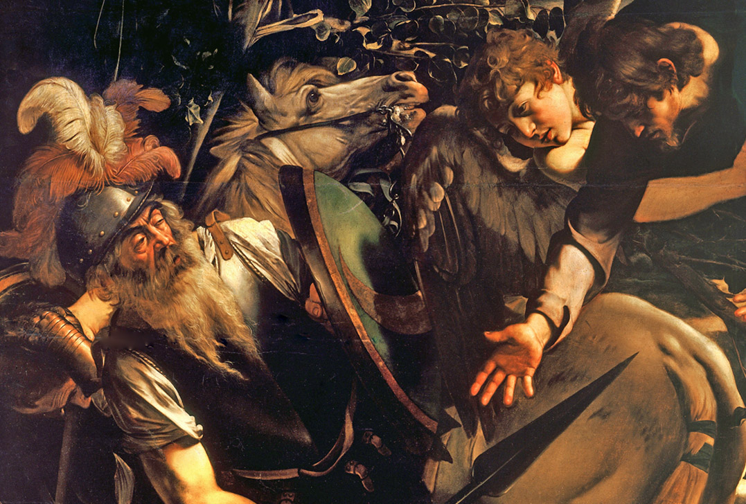 Caravaggio_Conversion_of_Saint_Paul-(c._1600-1) Odescalchi - détail Cheval à l'envers  BD.jpg