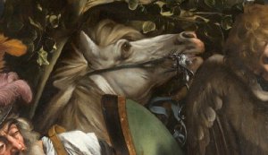 Caravaggio_Conversion_of_Saint_Paul-(c._1600-1) Odescalchi- détail cheval.jpg