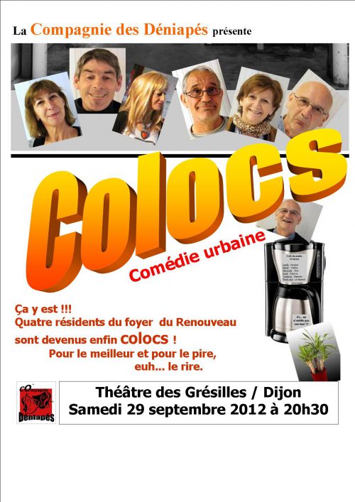 Affiche Colocs aux Théâtre des Grésilles à Dijon