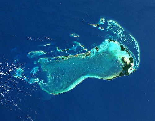 Vue Aérriènne sur Los Roques (Vénézuela)