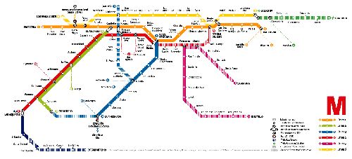 Le plan du métro de Caracas.