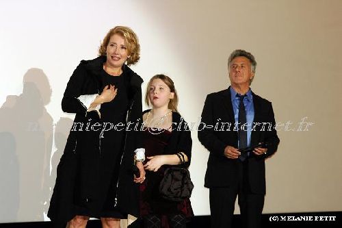 Emma Thompson, sa fille Gaia et Dustin Hoffman