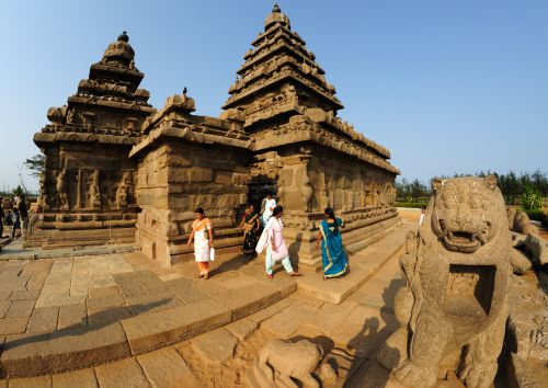 Le temple du rivage à Mamallapuram, petite ville près de Chennai.