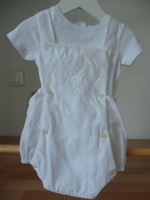 barboteuse 3 mois broderie anglaise vintage