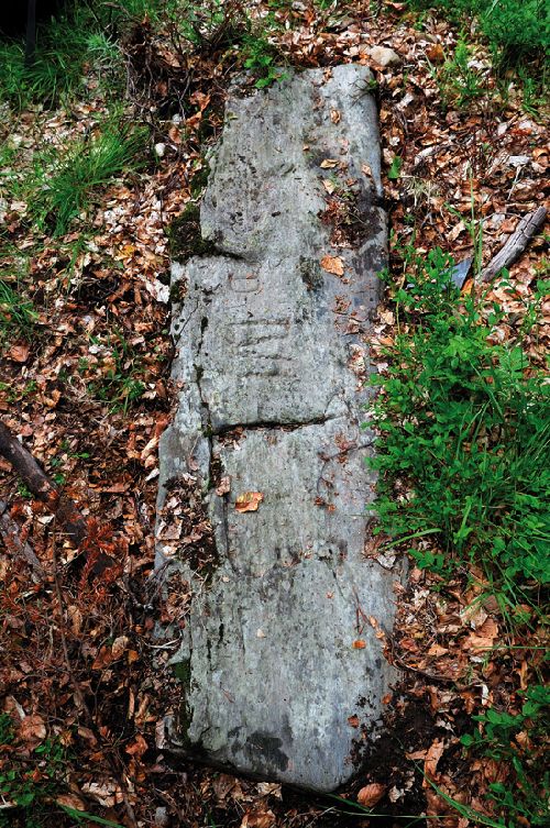 Borne sur la voie empierrée (1,70 m) (Ph.Laurent Crassous)