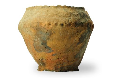 La seule urne funéraire en bon état provenant du champ d'urnes de Montségur (Ph. Laurent Crassous)