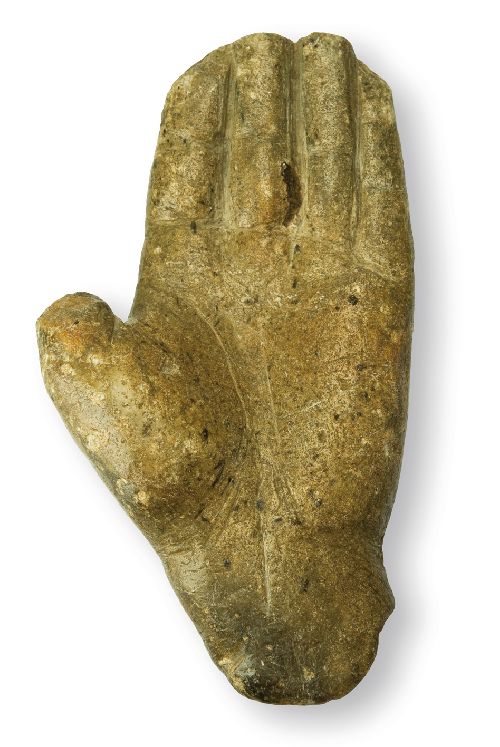 La main de Morenci et ses phalanges amputées (Ph. Laurent Crassous)