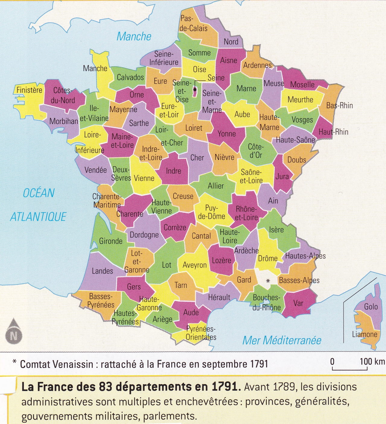 1791. Les départements français - Une autre histoire