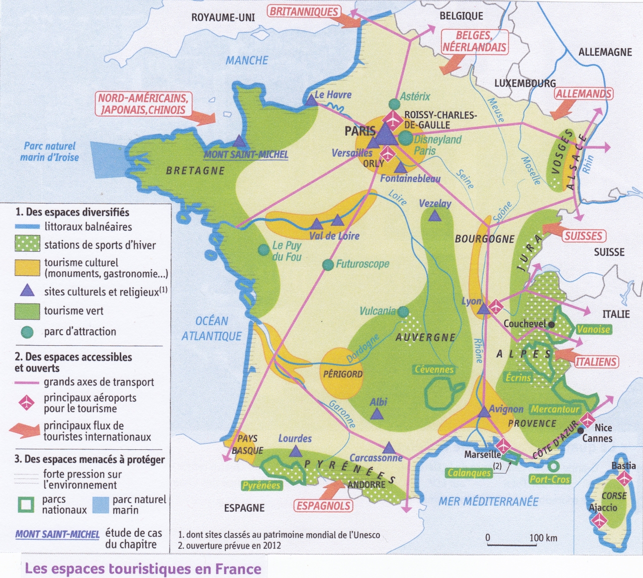 carte france tourisme vert