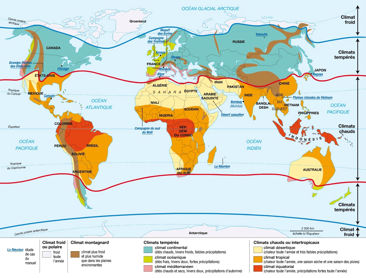 carte des climats