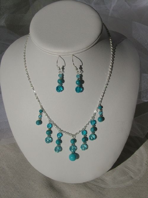 perles de verre et turquoise 