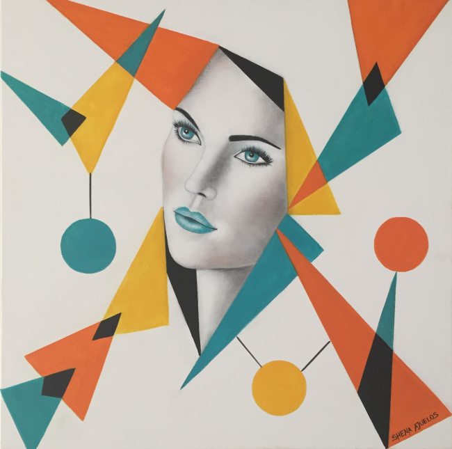 Regard turquoise ( 50 x 50 )