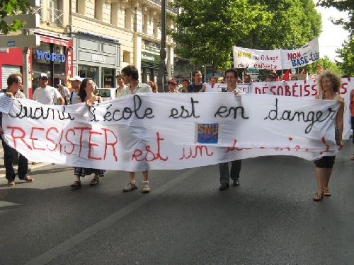 Manif dans Marseille pour Erwan Redon