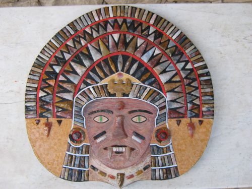 Masque d'inspiration Amérindienne (320 silex )