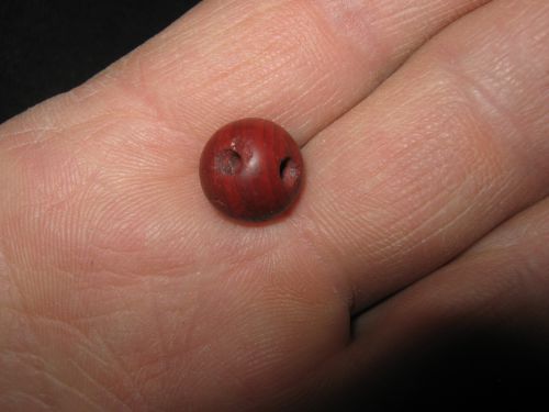 Perle en jaspe rouge ,région d'Amatlich ,Mauritanie de l'ouest (6500.... 2000 bp  )