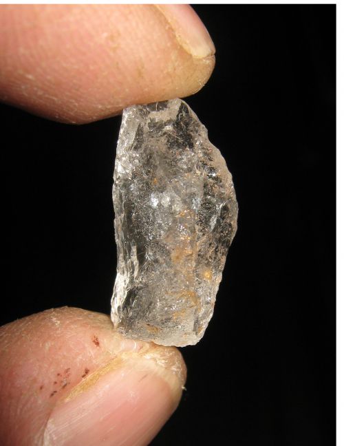 Cristal de roche du site 4'  rare en prospection