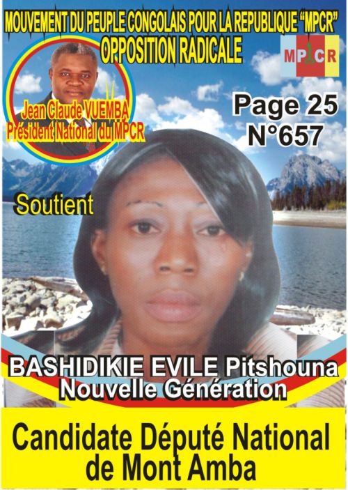 BASHIDIKIE EVILE Pitshouna, candidate député national de Mont Amba