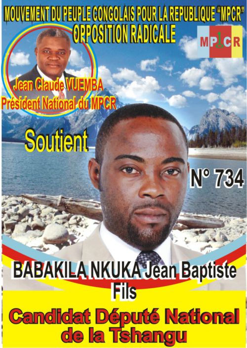 BABAKILA NKUKA Jean Baptiste, candidat député national de la Tshangu