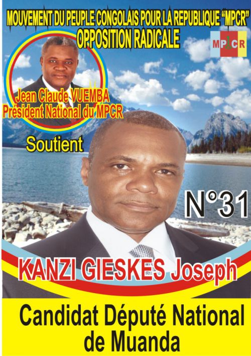 KANZI GEISKES Joseph, candidat député national de Muanda