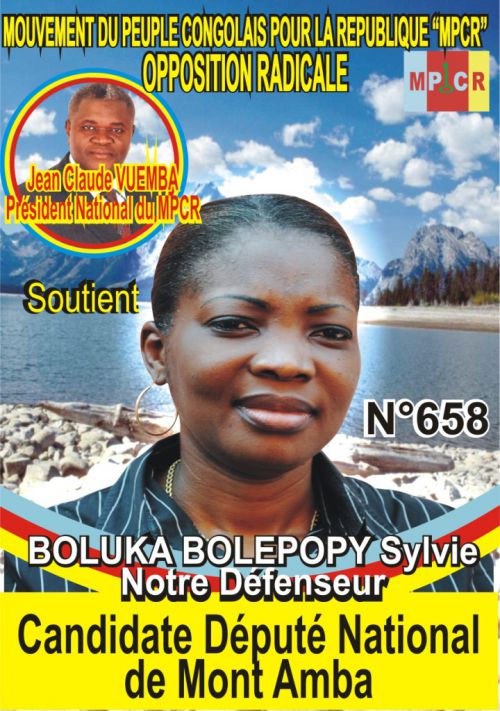 BOLUKA BOLEPOPY Sylvie, candidate député national de Mont  Amba