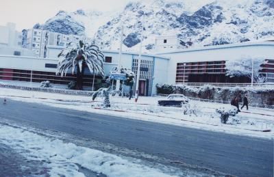 Hôtel de ville de kherrata sous la neige