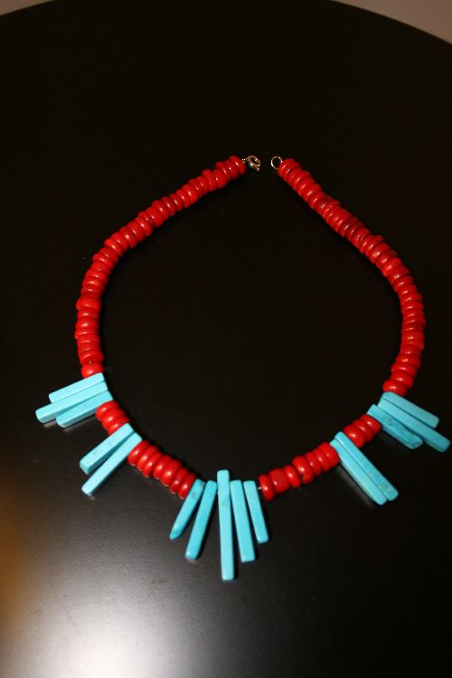 Turquoise Against Coral