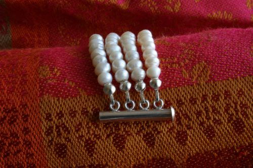 Bracelet 4 rangs perles de culture