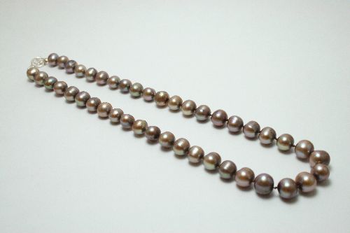 Collier de perles de culture, fil de soie